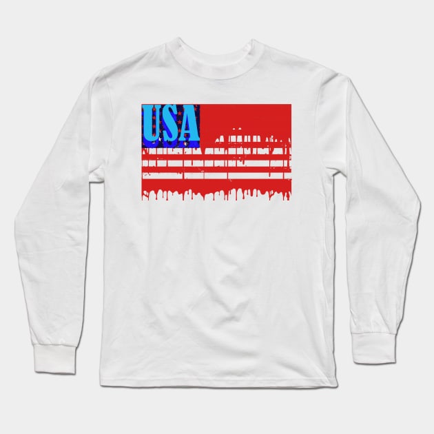 USA Long Sleeve T-Shirt by BorzK